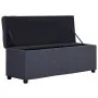 Bench with storage space 116 cm dark gray polyester by vidaXL, Benches for halls and storage - Ref: Foro24-281318, Price: 182...