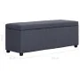 Bench with storage space 116 cm dark gray polyester by vidaXL, Benches for halls and storage - Ref: Foro24-281318, Price: 182...
