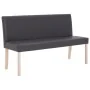 Synthetic leather bench 139.5 cm gray by vidaXL, Benches for halls and storage - Ref: Foro24-281332, Price: 176,59 €, Discoun...