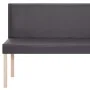 Synthetic leather bench 139.5 cm gray by vidaXL, Benches for halls and storage - Ref: Foro24-281332, Price: 176,59 €, Discoun...