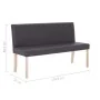 Synthetic leather bench 139.5 cm gray by vidaXL, Benches for halls and storage - Ref: Foro24-281332, Price: 176,59 €, Discoun...