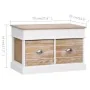 Paulownia wood hall bench 70x35x45 cm by vidaXL, Benches for halls and storage - Ref: Foro24-284079, Price: 165,75 €, Discoun...