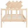 Bettgestell mit Massivholzkopfteil 90x200 cm von vidaXL, Betten und Lattenroste - Ref: Foro24-3193451, Preis: 84,88 €, Rabatt: %