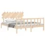 Bettgestell mit Massivholzkopfteil 160x200 cm von vidaXL, Betten und Lattenroste - Ref: Foro24-3193476, Preis: 131,36 €, Raba...