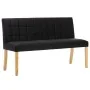 Black velvet bench 140 cm by vidaXL, Benches for halls and storage - Ref: Foro24-288575, Price: 207,55 €, Discount: %