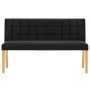 Black velvet bench 140 cm by vidaXL, Benches for halls and storage - Ref: Foro24-288575, Price: 207,55 €, Discount: %