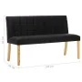 Black velvet bench 140 cm by vidaXL, Benches for halls and storage - Ref: Foro24-288575, Price: 207,55 €, Discount: %