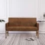 Brown 140 cm artificial suede armrest bench by vidaXL, Benches for halls and storage - Ref: Foro24-281338, Price: 245,98 €, D...