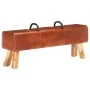 Vintage Turnbock Bank mit Griffen aus echtem Ziegenleder von vidaXL, Bänke für Hallen und Lager - Ref: Foro24-286605, Preis: ...