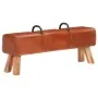 Vintage Turnbock Bank mit Griffen aus echtem Ziegenleder von vidaXL, Bänke für Hallen und Lager - Ref: Foro24-286605, Preis: ...