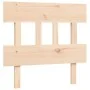 Bed frame with solid wood headboard 90x200 cm by vidaXL, Beds and slatted bases - Ref: Foro24-3195141, Price: 87,20 €, Discou...