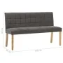 Banco de terciopelo gris 140 cm by vidaXL, Benches for halls and storage - Ref: Foro24-288576, Price: 237,52 €, Discount: %