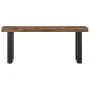 Solid recycled wood and steel bench 110 cm by vidaXL, Benches for halls and storage - Ref: Foro24-286458, Price: 119,51 €, Di...