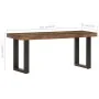 Solid recycled wood and steel bench 110 cm by vidaXL, Benches for halls and storage - Ref: Foro24-286458, Price: 119,51 €, Di...