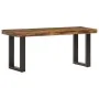 Solid recycled wood and steel bench 110 cm by vidaXL, Benches for halls and storage - Ref: Foro24-286458, Price: 119,51 €, Di...