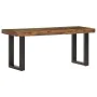 Bank aus massivem Recyclingholz und Stahl, 110 cm von vidaXL, Bänke für Hallen und Lager - Ref: Foro24-286458, Preis: 119,51 ...