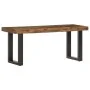 Solid recycled wood and steel bench 110 cm by vidaXL, Benches for halls and storage - Ref: Foro24-286458, Price: 119,51 €, Di...