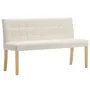 Cream velvet bench 140 cm by vidaXL, Benches for halls and storage - Ref: Foro24-288577, Price: 253,36 €, Discount: %