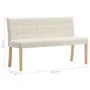 Cream velvet bench 140 cm by vidaXL, Benches for halls and storage - Ref: Foro24-288577, Price: 253,36 €, Discount: %
