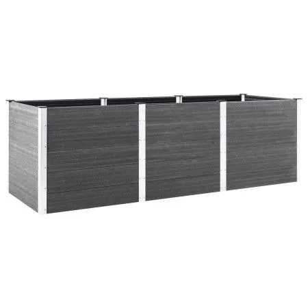 Arriate de jardín WPC gris 300x50x91 cm de vidaXL, Maceteros y jardineras - Ref: Foro24-318100, Precio: 566,36 €, Descuento: %