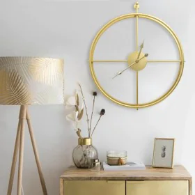 Reloj de pared de hierro dorado 52 cm de vidaXL, Relojes de pared - Ref: Foro24-325170, Precio: 46,37 €, Descuento: %