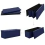Blue Faux Linen Folding Storage Bench by vidaXL, Benches for halls and storage - Ref: Foro24-338795, Price: 60,61 €, Discount: %