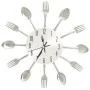 Silver spoon and fork design wall clock 31 cm aluminum by vidaXL, Wall clocks - Ref: Foro24-325162, Price: 24,47 €, Discount: %