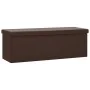 Folding brown PVC storage bench by vidaXL, Benches for halls and storage - Ref: Foro24-338798, Price: 59,51 €, Discount: %