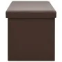 Folding brown PVC storage bench by vidaXL, Benches for halls and storage - Ref: Foro24-338798, Price: 59,51 €, Discount: %