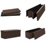 Folding brown PVC storage bench by vidaXL, Benches for halls and storage - Ref: Foro24-338798, Price: 59,51 €, Discount: %