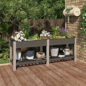 Graues WPC Gartenbeet mit Regal 200x50x75 cm von vidaXL, Töpfe und Pflanzgefäße - Ref: Foro24-362573, Preis: 235,87 €, Rabatt: %