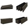 Banco de almacenamiento plegable lino sintético marrón oscuro von vidaXL, Bänke für Hallen und Lager - Ref: Foro24-338794, Pr...
