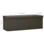 Banco de almacenamiento plegable lino sintético marrón oscuro von vidaXL, Bänke für Hallen und Lager - Ref: Foro24-338794, Pr...