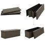 Foldable synthetic linen storage bench in brown by vidaXL, Benches for halls and storage - Ref: Foro24-338793, Price: 65,67 €...