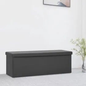 Gray PVC folding storage bench by vidaXL, Benches for halls and storage - Ref: Foro24-338799, Price: 59,93 €, Discount: %