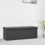 Banco con almacenaje plegable gris PVC de vidaXL, Bancos para recibidores y almacenamiento - Ref: Foro24-338799, Precio: 59,8...