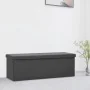 Gray PVC folding storage bench by vidaXL, Benches for halls and storage - Ref: Foro24-338799, Price: 59,93 €, Discount: %