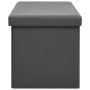 Banco con almacenaje plegable gris PVC de vidaXL, Bancos para recibidores y almacenamiento - Ref: Foro24-338799, Precio: 59,8...