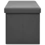 Gray PVC folding storage bench by vidaXL, Benches for halls and storage - Ref: Foro24-338799, Price: 59,93 €, Discount: %