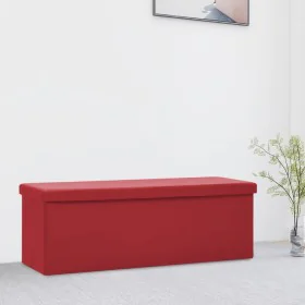 Bank mit klappbarem Stauraum aus rotem, weinrotem PVC von vidaXL, Bänke für Hallen und Lager - Ref: Foro24-338800, Preis: 57,...