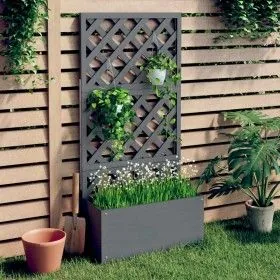 Planter with gray WPC trellis 65x33x135 cm by vidaXL, Pots and planters - Ref: Foro24-362577, Price: 176,45 €, Discount: %