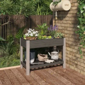 Gartenbett mit Regal WPC grau 100x50x75 cm von vidaXL, Töpfe und Pflanzgefäße - Ref: Foro24-362569, Preis: 111,99 €, Rabatt: %