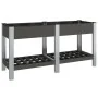 Garden flowerbed with gray WPC shelf 150x50x75 cm by vidaXL, Pots and planters - Ref: Foro24-362571, Price: 135,33 €, Discoun...