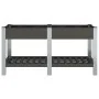 Garden flowerbed with gray WPC shelf 150x50x75 cm by vidaXL, Pots and planters - Ref: Foro24-362571, Price: 135,33 €, Discoun...