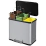 Hailo Pedal trash can Oko Trio Plus size L silver 3x9 l 0633-220 by Hailo, Garbage cans and trash cans - Ref: Foro24-415434, ...