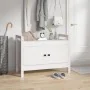 Flurbank aus massivem weißem Kiefernholz, 80 x 40 x 60 cm von vidaXL, Bänke für Hallen und Lager - Ref: Foro24-821780, Preis:...