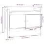 Flurbank aus massivem weißem Kiefernholz, 80 x 40 x 60 cm von vidaXL, Bänke für Hallen und Lager - Ref: Foro24-821780, Preis:...