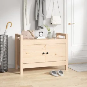 Flurbank aus massivem Kiefernholz, 80 x 40 x 60 cm von vidaXL, Bänke für Hallen und Lager - Ref: Foro24-821779, Preis: 81,52 ...