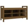 Solid pine wood hall bench honey brown 110x40x60 cm by vidaXL, Benches for halls and storage - Ref: Foro24-821792, Price: 120...