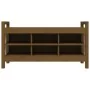 Solid pine wood hall bench honey brown 110x40x60 cm by vidaXL, Benches for halls and storage - Ref: Foro24-821792, Price: 120...